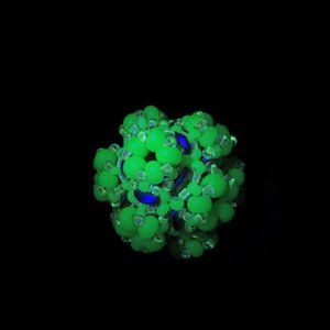 Handwoven Uranium and Glow in the dark Pendant